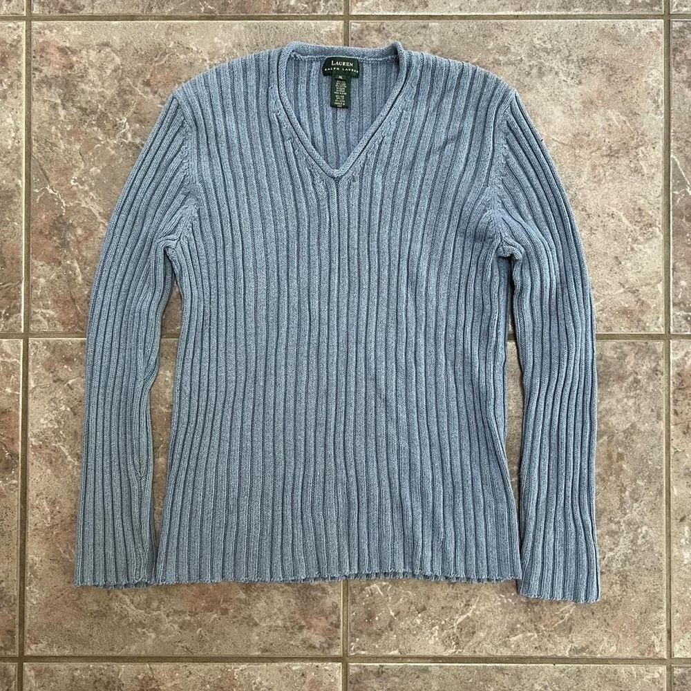 Ralph Lauren Blue V-Neck Sweater